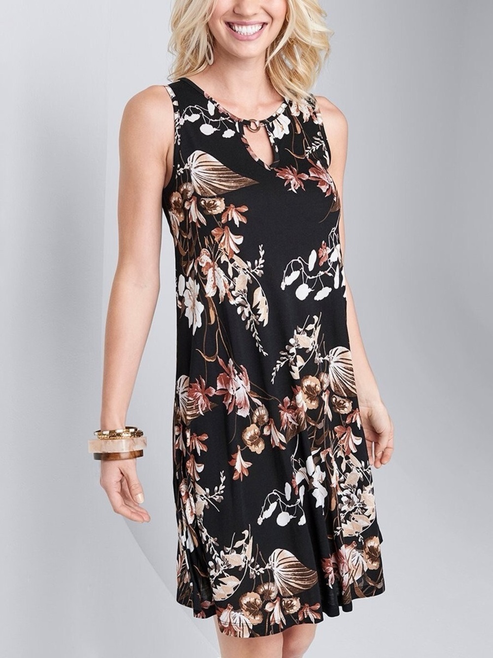 VENUS Floral Sleeveless Dress Largeβ NWOT